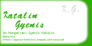 katalin gyenis business card